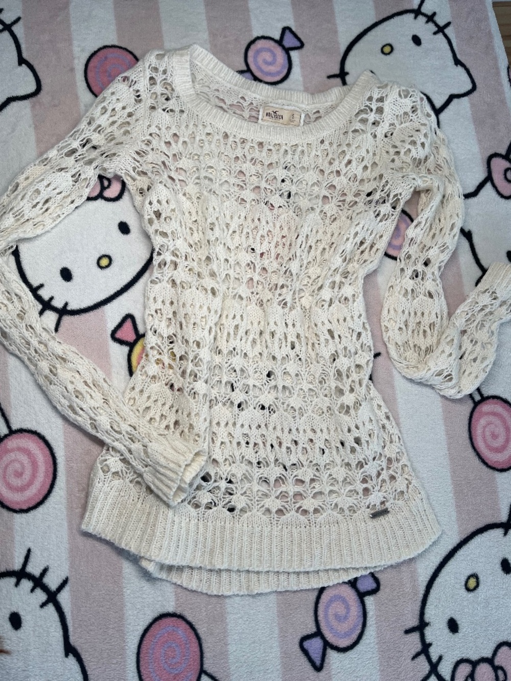Hollister crochet layering piece